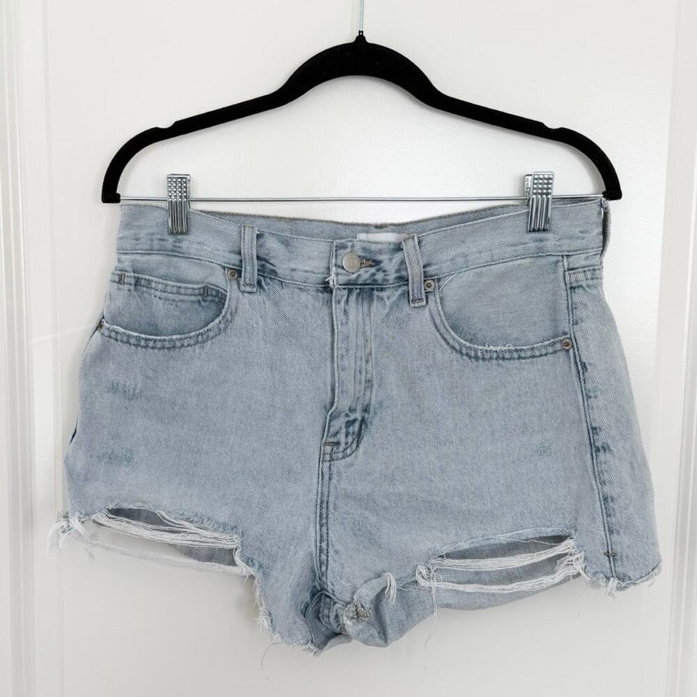 PISTOLA Distressed Light Wash Denim Jean Shorts 29